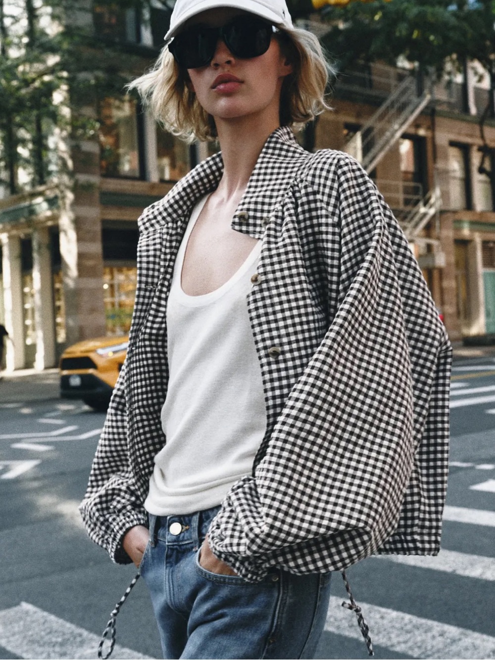 NWT Brown plaid Zara jacket, size L